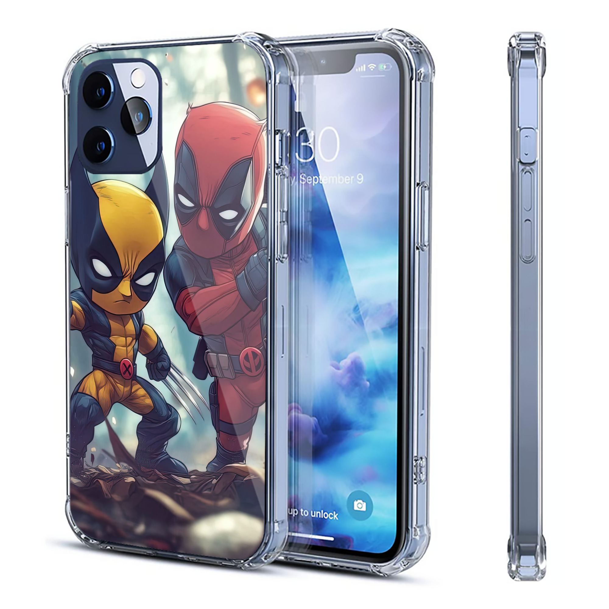 （画像用） Deadpool デッドプール 【iPhone 12シリーズ対応】透明スマホケース（クリアソフトケース）